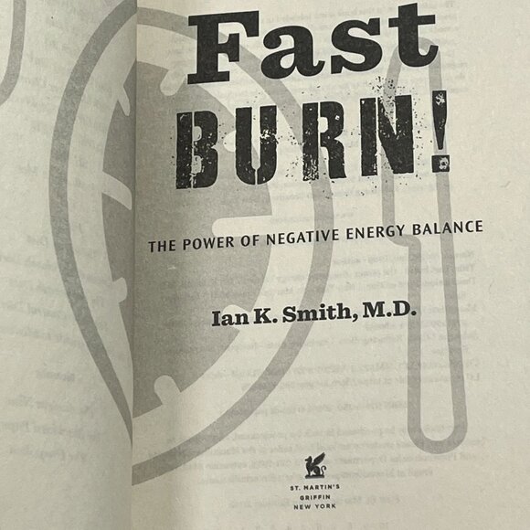 Fast Burn by Ian K Smith Hardcover Book Diet Weight Loss Meal Plan Health - Picture 5 of 5